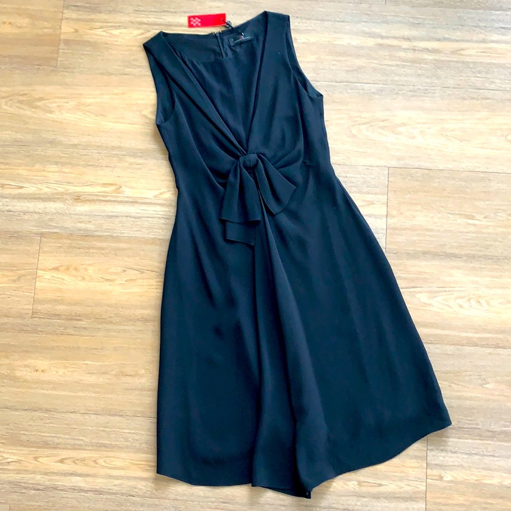 NWT Carolina Herrera CH Elegant Black Silk Dress Sz 10